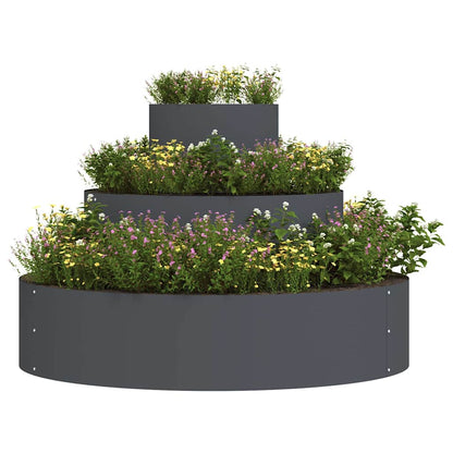 Vaso da giardino Antracite 90 x 90 x 20 cm | homemem39