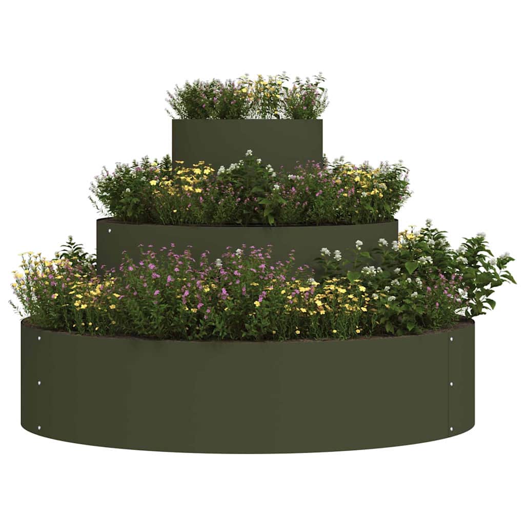 Vaso da giardino Verde oliva 90 x 90 x 20 cm