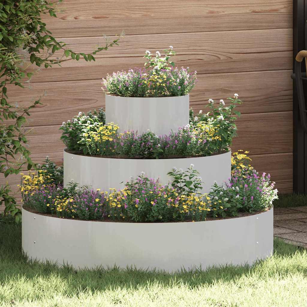 Vaso da giardino Argento 90 x 90 x 20 cm Acciaio inossidabile