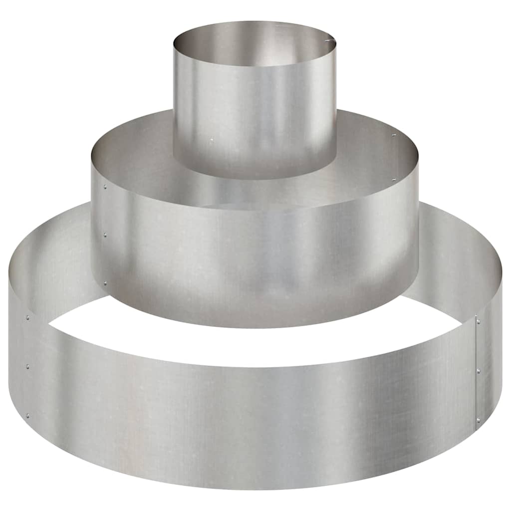 Vaso da giardino Argento 90 x 90 x 20 cm Acciaio inossidabile