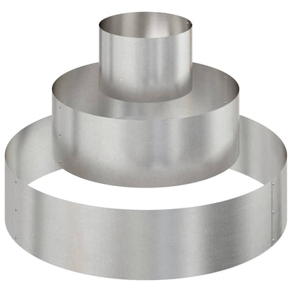 Vaso da giardino Argento 90 x 90 x 20 cm Acciaio inossidabile