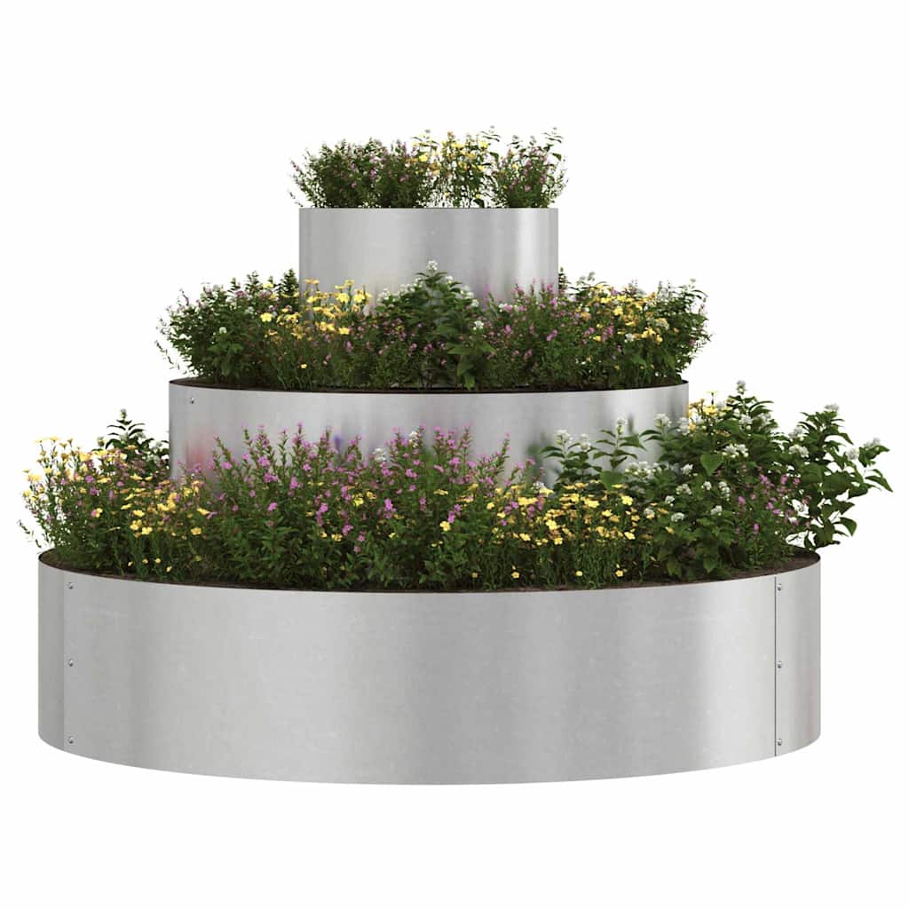 Vaso da giardino Argento 90 x 90 x 20 cm Acciaio inossidabile