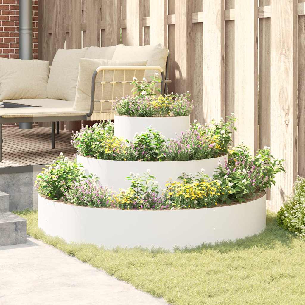 Vaso da giardino Bianco 120 x 120 x 20 cm | homemem39