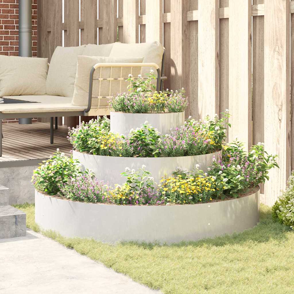 Vaso da giardino Argento 120 x 120 x 20 cm Acciaio inossidabile