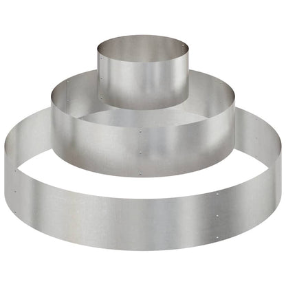 Vaso da giardino Argento 120 x 120 x 20 cm Acciaio inossidabile