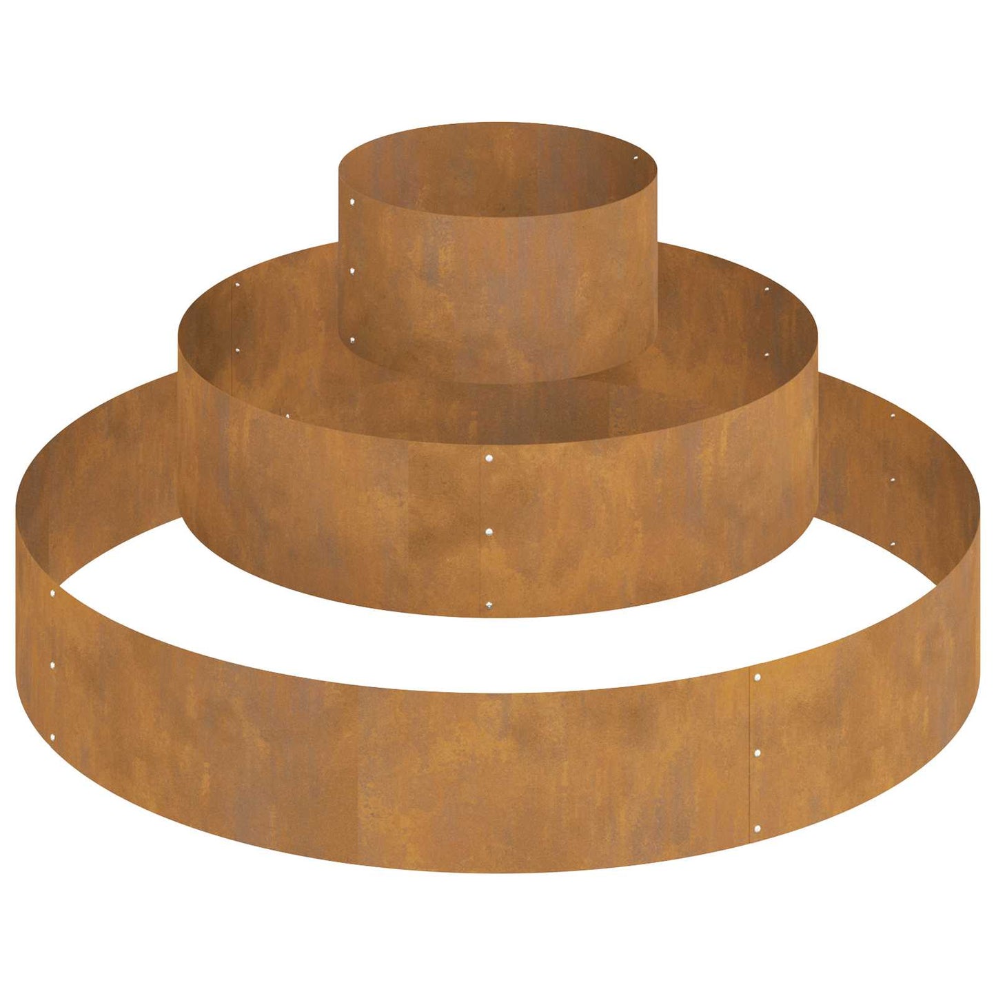 Vaso da giardino Marrone 120 x 120 x 20 cm Acciaio CorTen
