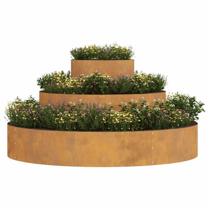 Vaso da giardino Marrone 120 x 120 x 20 cm Acciaio CorTen