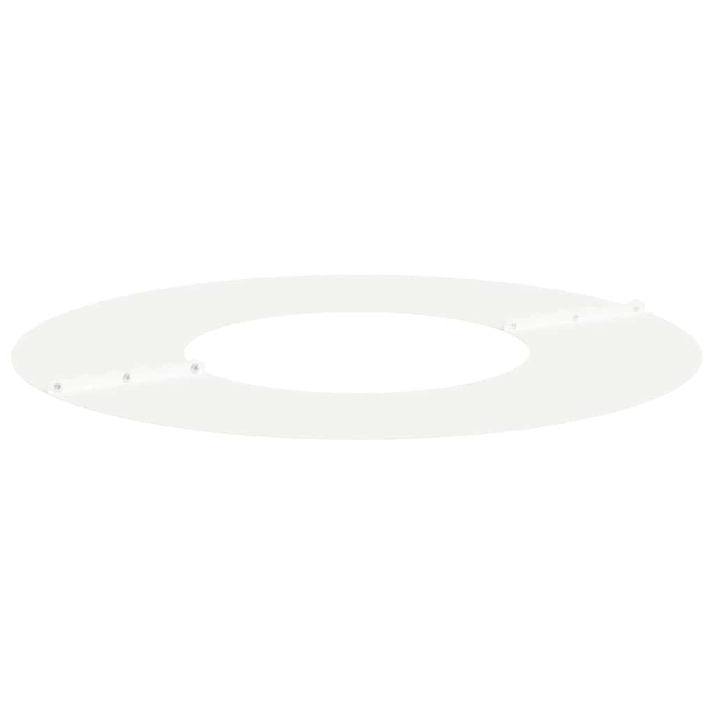 adatto per Anello d'Albero Piatto Bianco Ø30 / 60 cm Acciaio