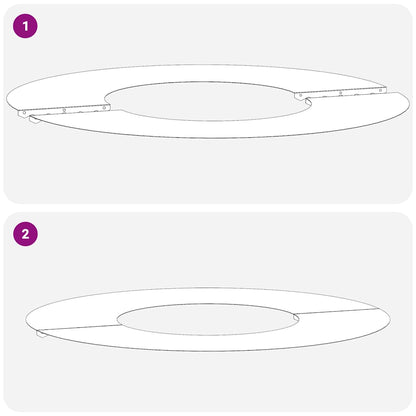 adatto per Anelli d'Albero Piatto 5 pcs Argento Ø30 / 60 cm