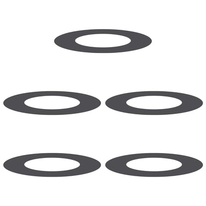 adatto per Anelli d'Albero Piatto 5 pcs Nero Ø40 / 70 cm Acciaio