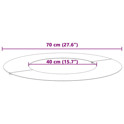 adatto per Anello d'Albero Piatto Antracite Ø40 / 70 cm Acciaio