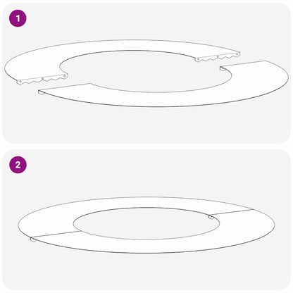 adatto per Anelli d'Albero Piatto 5 pcs Argento Ø40 / 70 cm