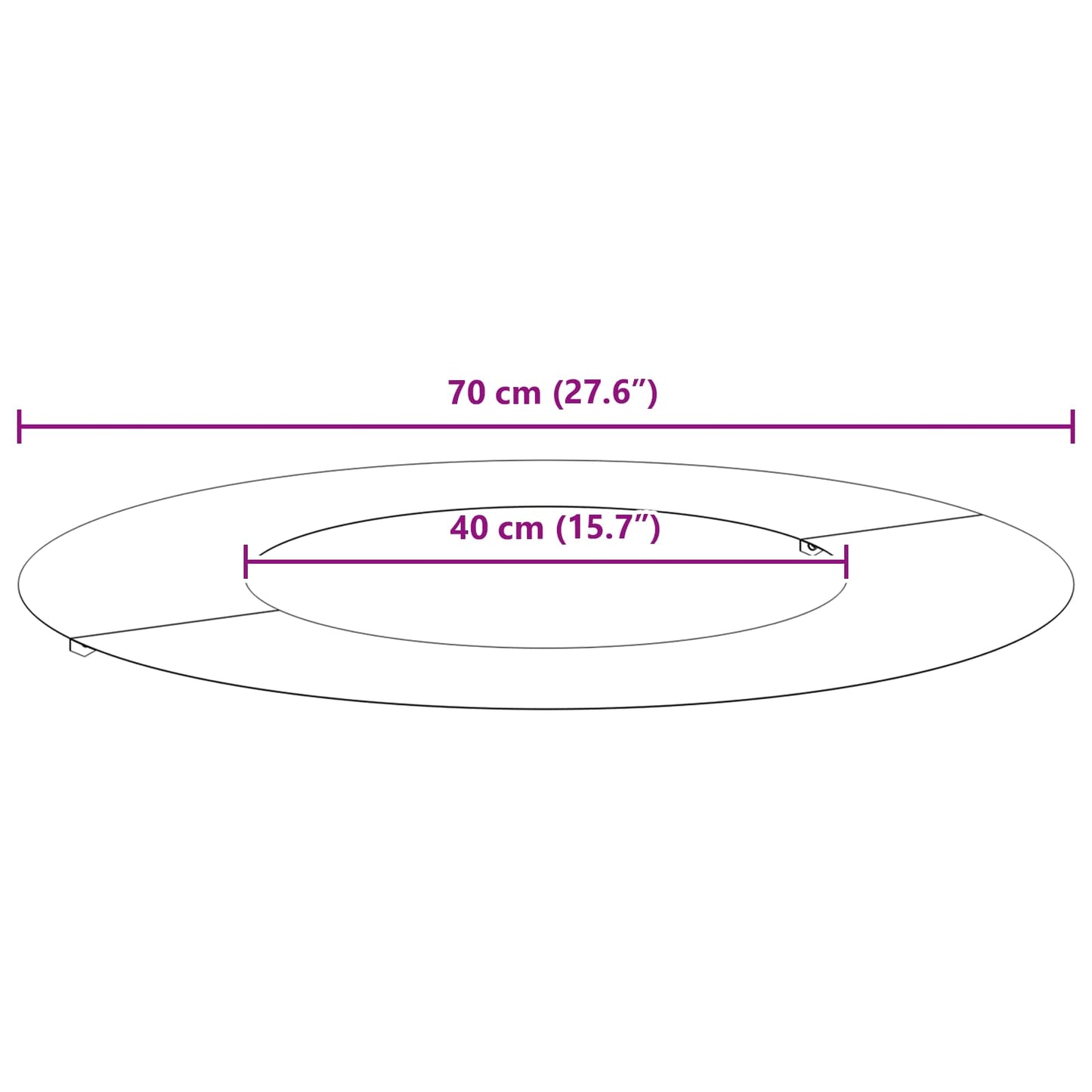adatto per Anelli d'Albero Piatto 5 pcs Marrone Ø40 / 70 cm