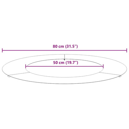 adatto per Anello d'Albero Piatto Nero Ø50 / 80 cm Acciaio