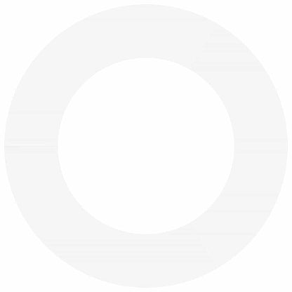 adatto per Anello d'Albero Piatto Bianco Ø50 / 80 cm Acciaio