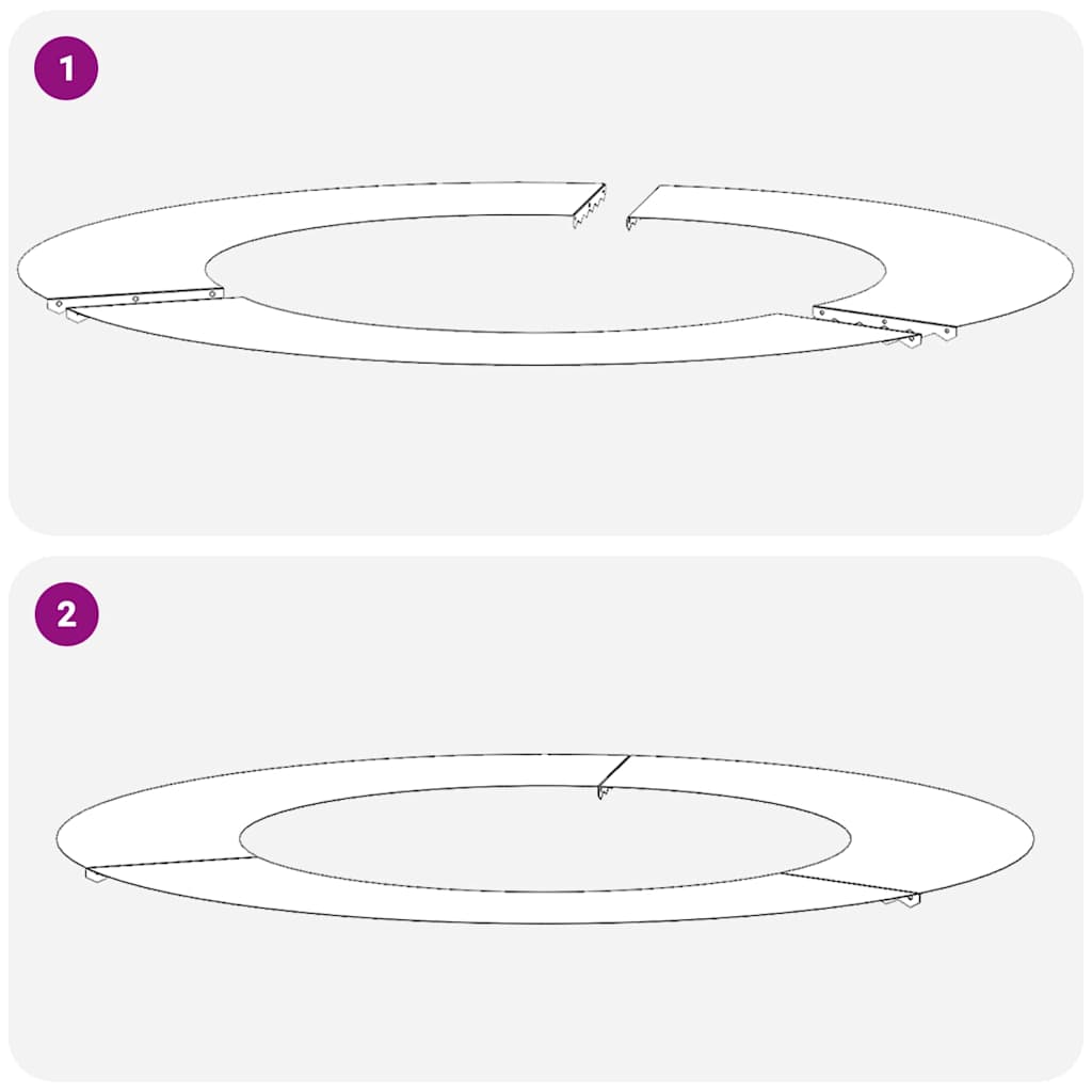 adatto per Anelli d'Albero Piatto 5 pcs Bianco Ø50 / 80 cm