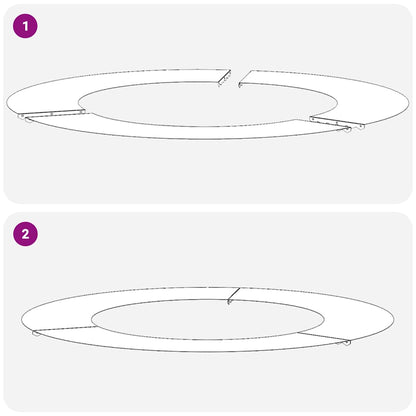 adatto per Anelli d'Albero Piatto 5 pcs Bianco Ø50 / 80 cm