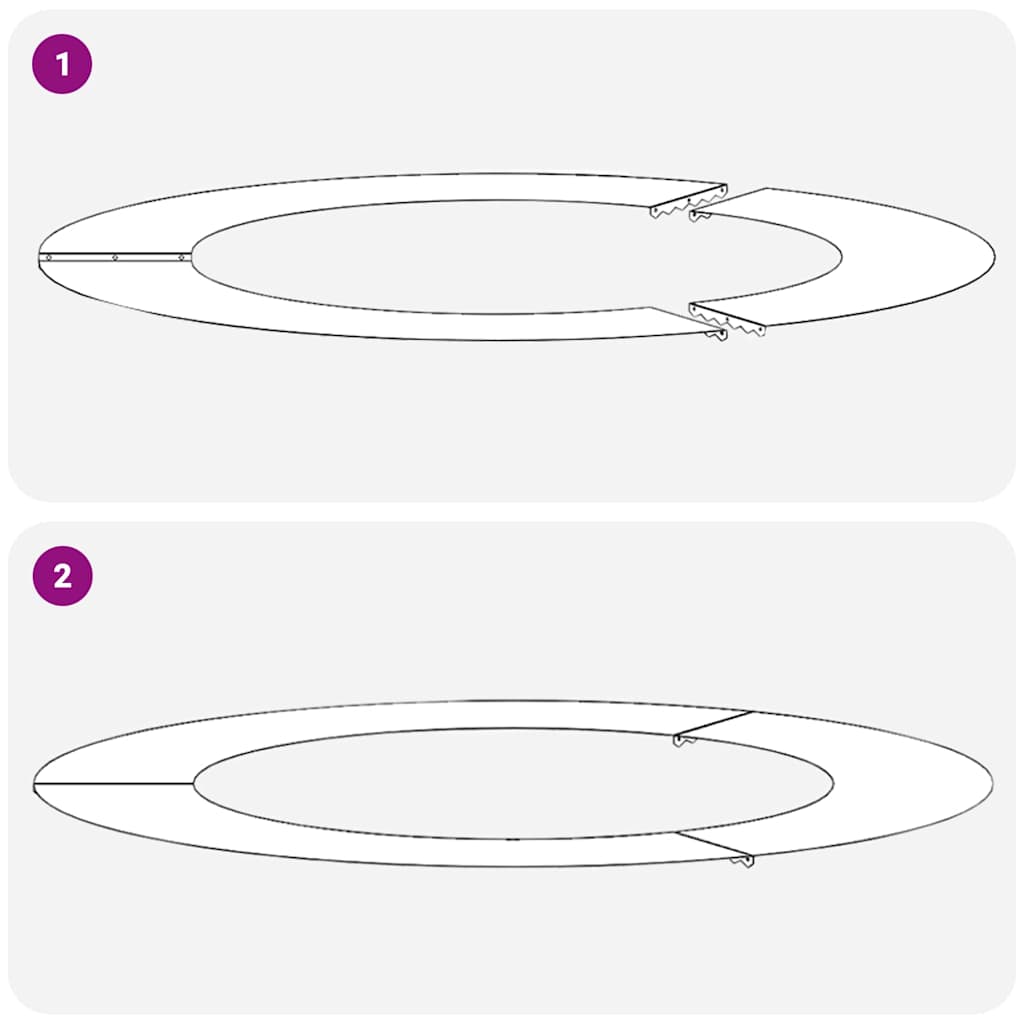 adatto per Anelli d'Albero Piatto 5 pcs Bianco Ø60 / 90 cm