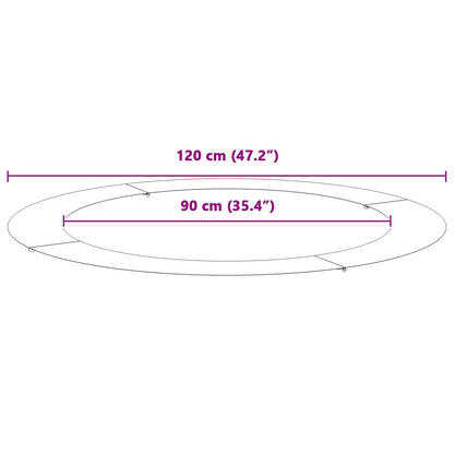 adatto per Anello d'Albero Piatto Marrone Ø60 / 90 cm