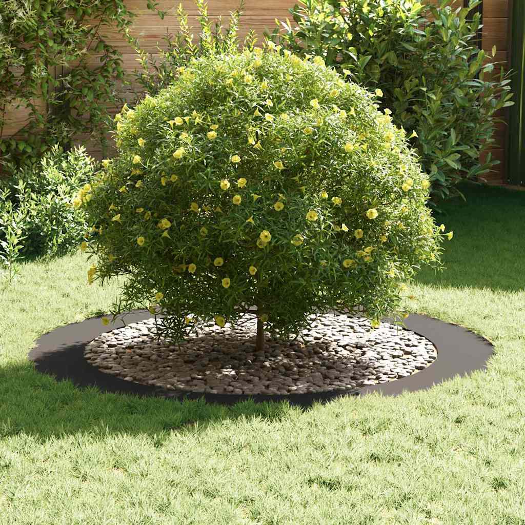 adatto per Anelli d'Albero Piatto 5 pcs Nero Ø90 / 120 cm Acciaio