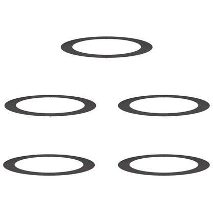 adatto per Anelli d'Albero Piatto 5 pcs Nero Ø90 / 120 cm Acciaio