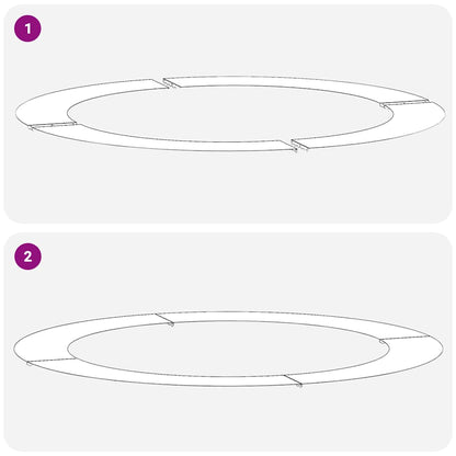 adatto per Anelli d'Albero Piatto 5 pcs Argento Ø90 / 120 cm