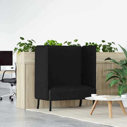 Divano alto 101cm Nero Tessuto