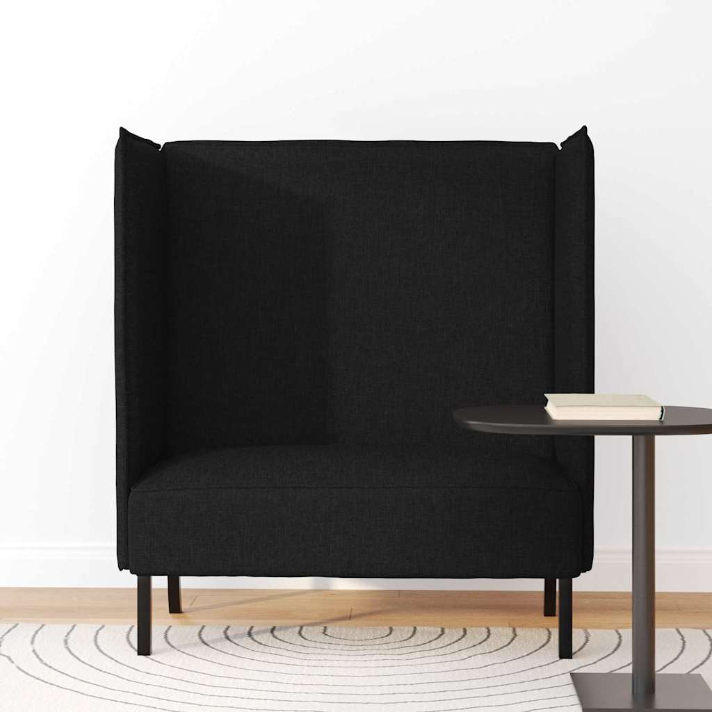 Divano alto 101cm Nero Tessuto