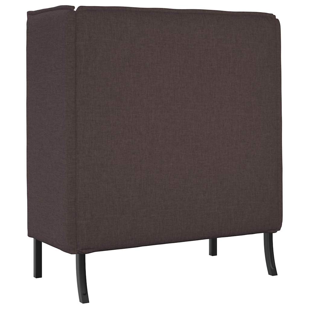 Divano alto 101cm Marrone scuro Tessuto | homemem39