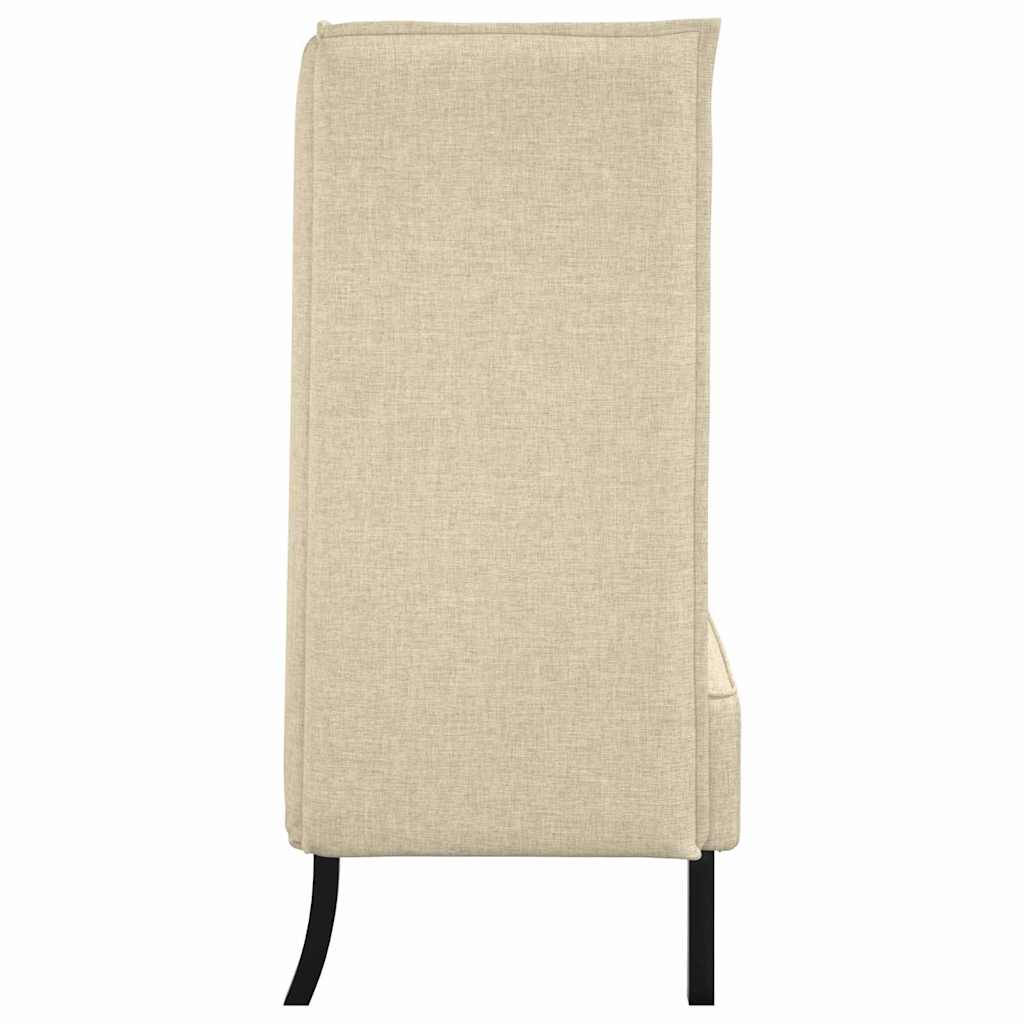 Divano alto Crema 109 x 56 x 121 cm Tessuto - homemem39