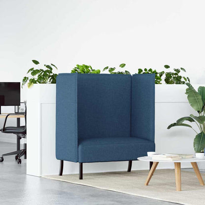 Divano alto 101cm Blu Tessuto