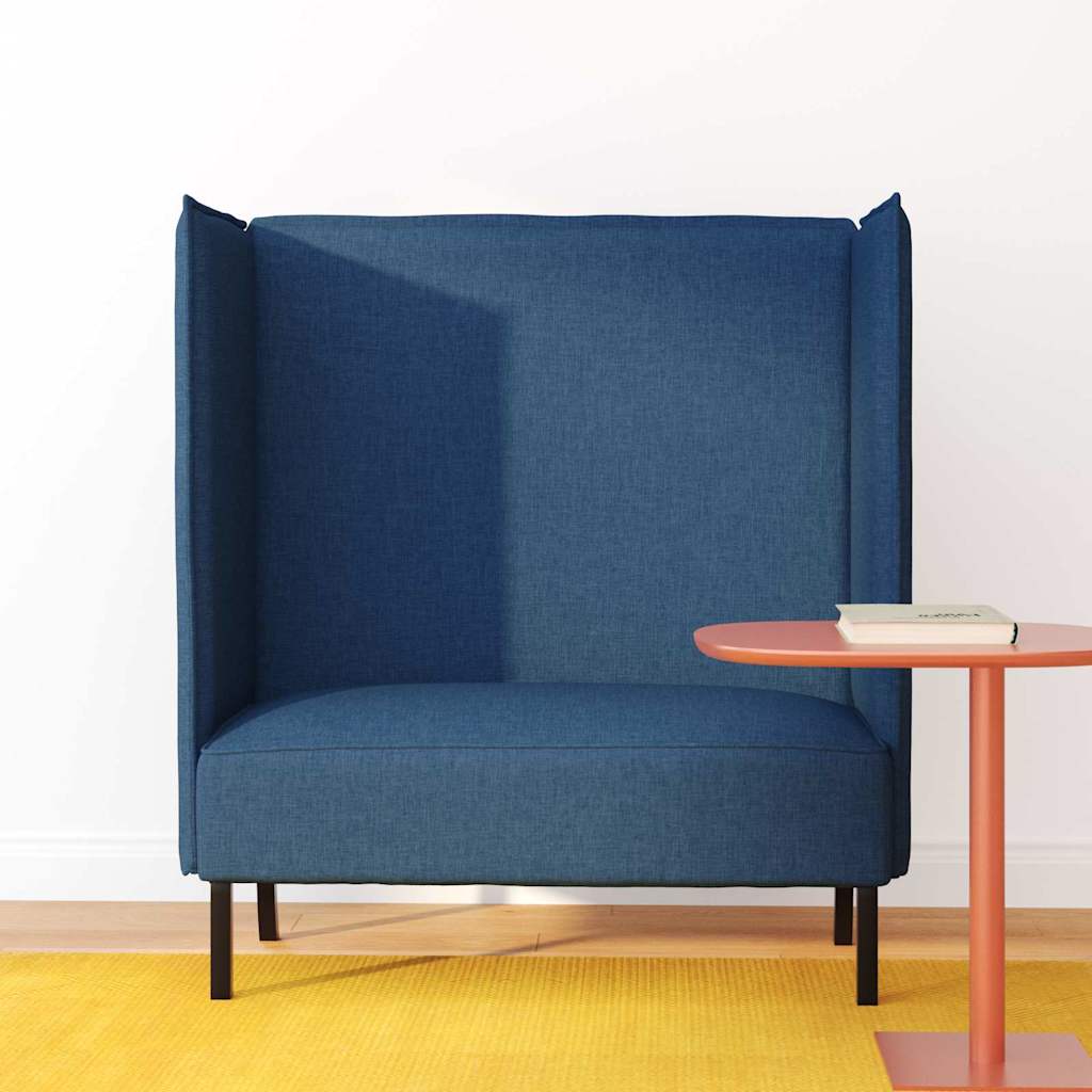 Divano alto 101cm Blu Tessuto