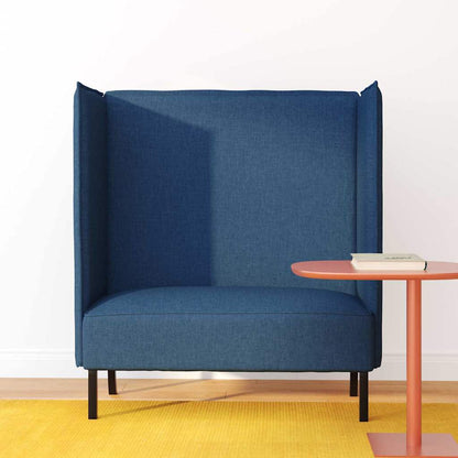 Divano alto 101cm Blu Tessuto
