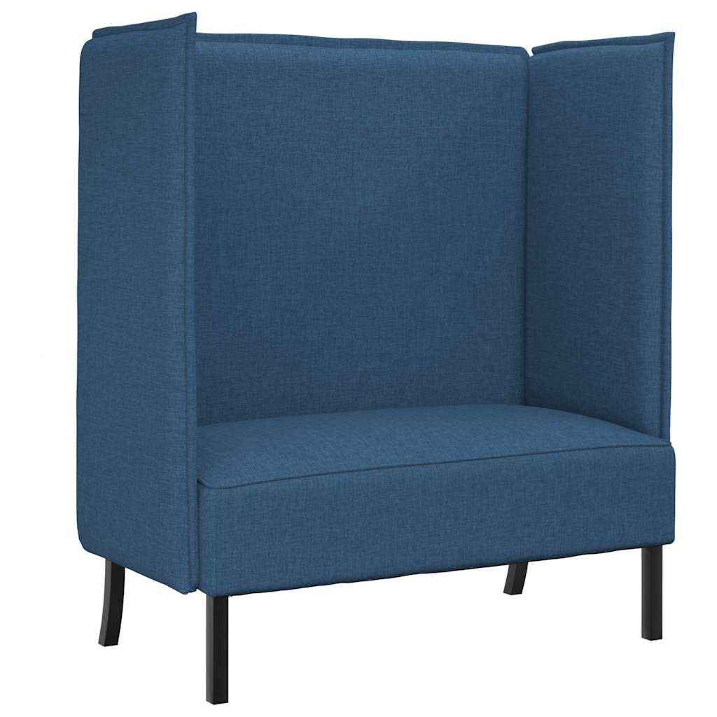 Divano alto 101cm Blu Tessuto