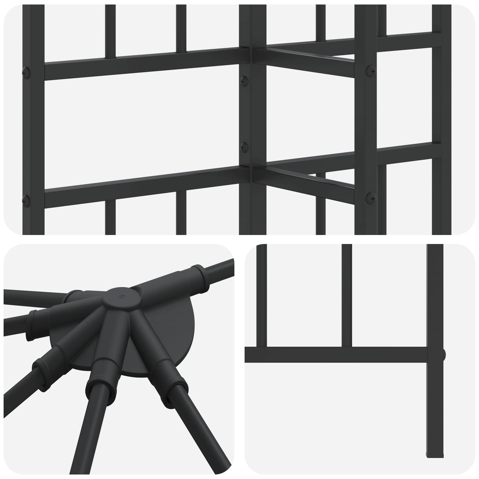 Struttura Gazebo 6 x 3 m Nero Acciaio | homemem39