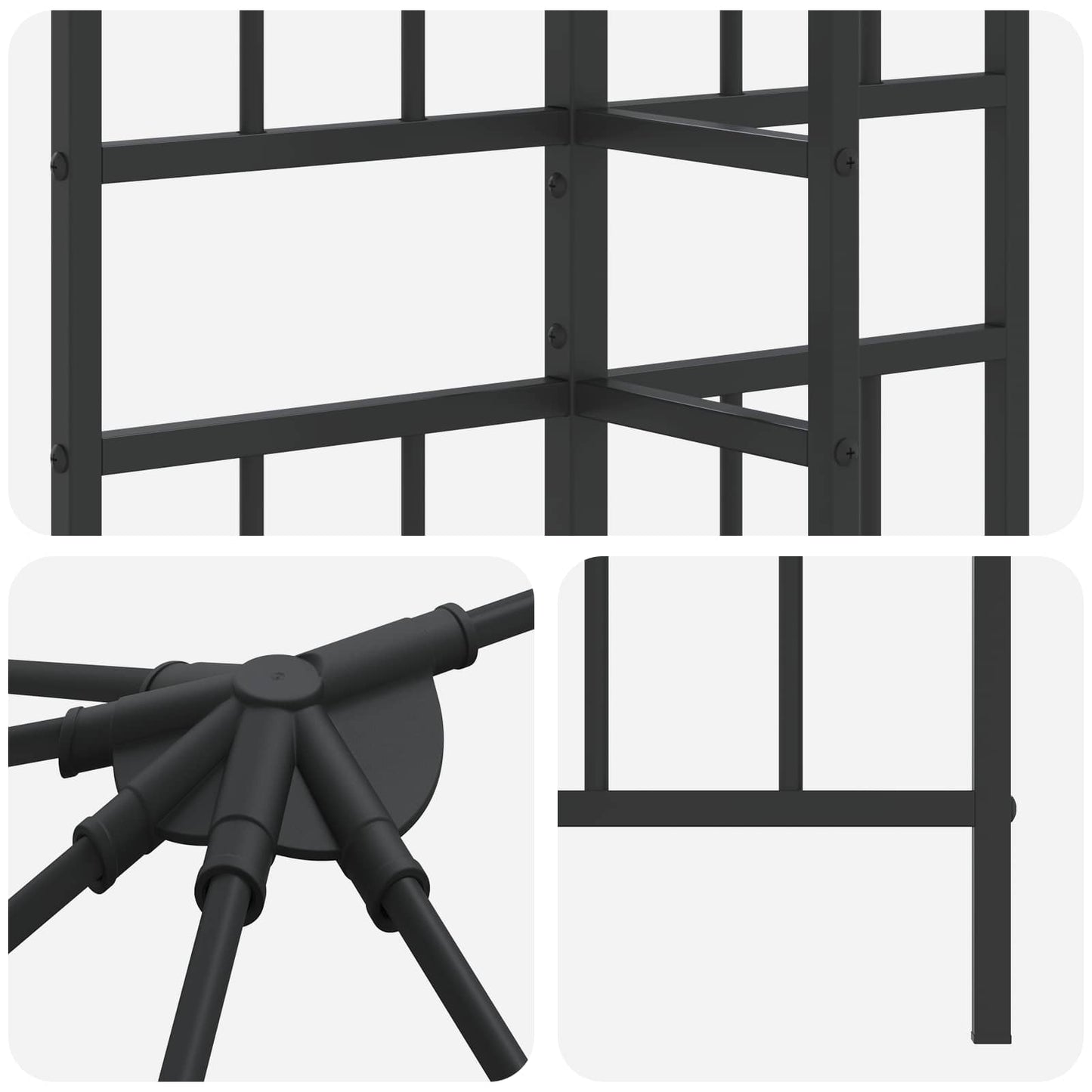 Struttura Gazebo 6 x 3 m Nero Acciaio