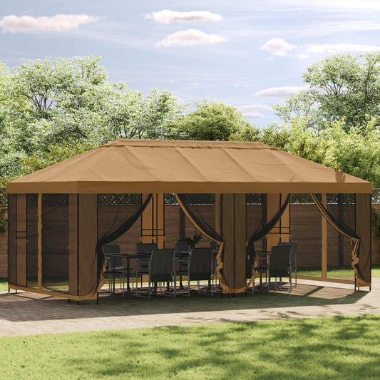 Struttura Gazebo 6 x 3 m Nero Acciaio | homemem39