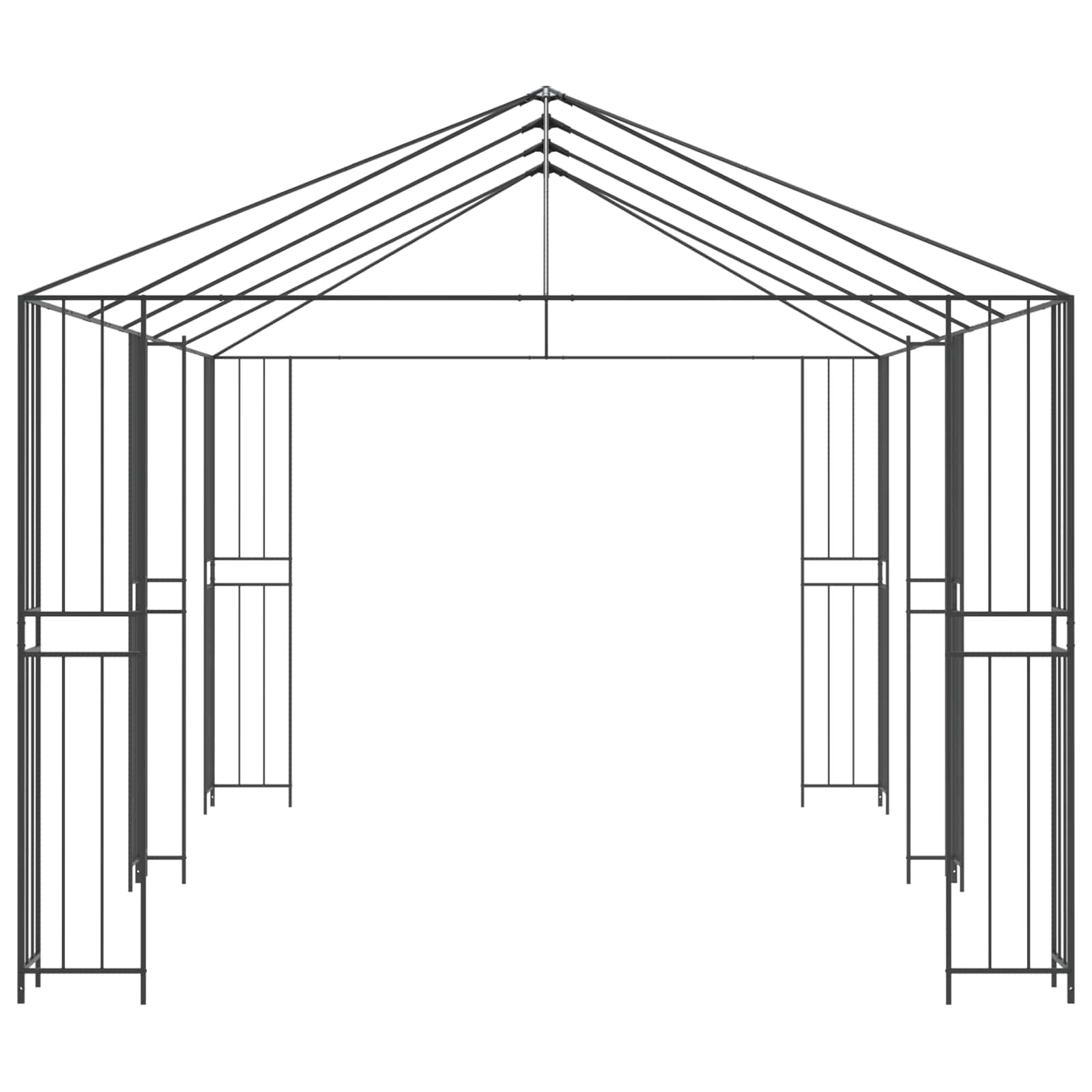 Struttura Gazebo 6 x 3 m Nero Acciaio | homemem39