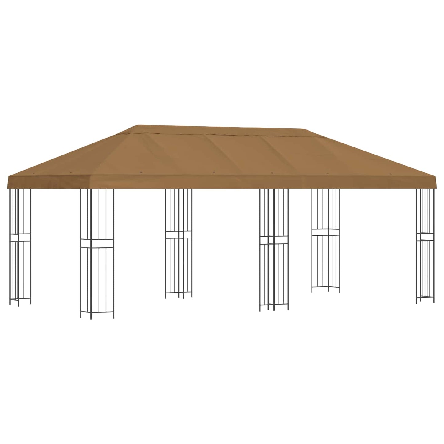 Gazebo con pareti laterali 6 x 3 m Beige Poliestere e Acciaio