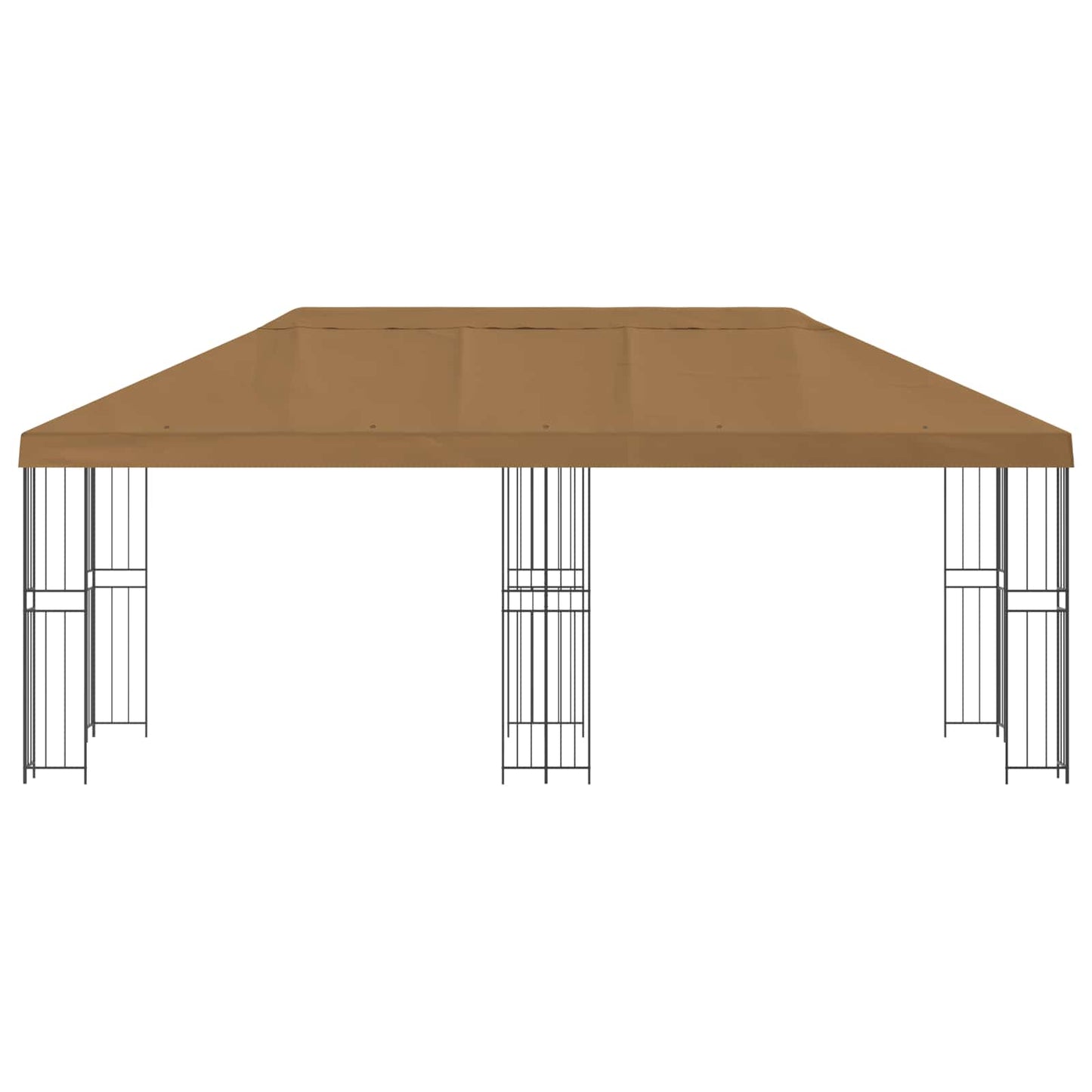 Gazebo con pareti laterali 6 x 3 m Beige Poliestere e Acciaio