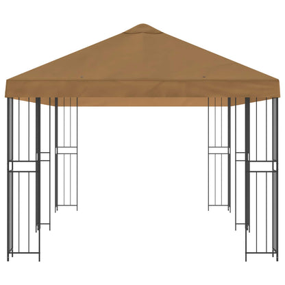 Gazebo con pareti laterali 6 x 3 m Beige Poliestere e Acciaio