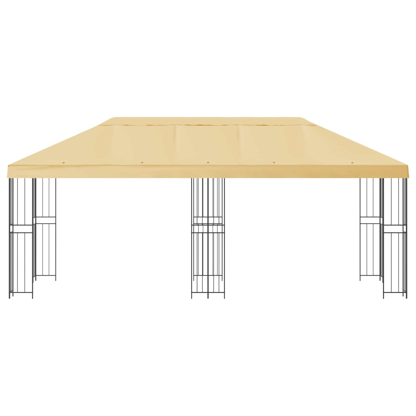 Gazebo con pareti laterali 6 x 3 m Crema Poliestere e Acciaio | homemem39