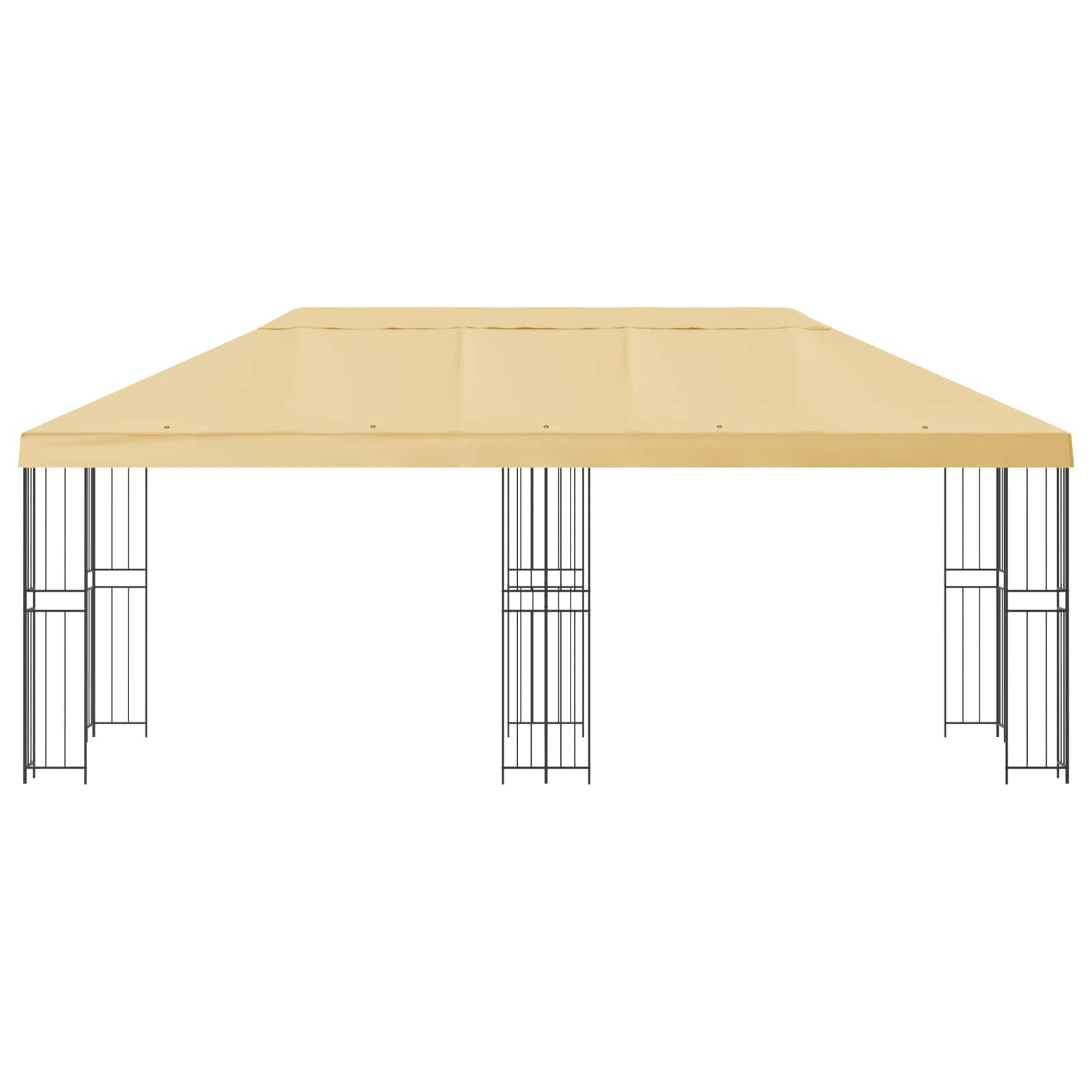 Gazebo con pareti laterali 6 x 3 m Crema Poliestere e Acciaio | homemem39