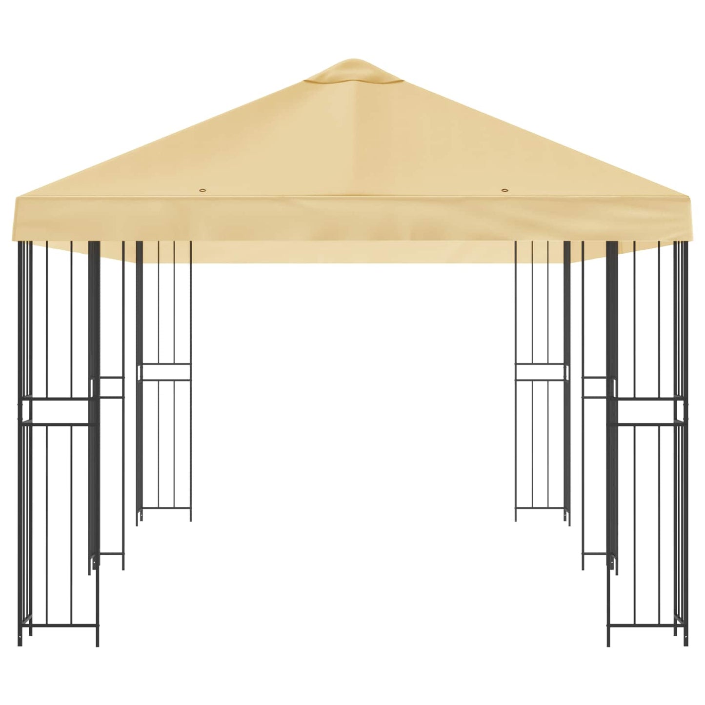 Gazebo con pareti laterali 6 x 3 m Crema Poliestere e Acciaio | homemem39