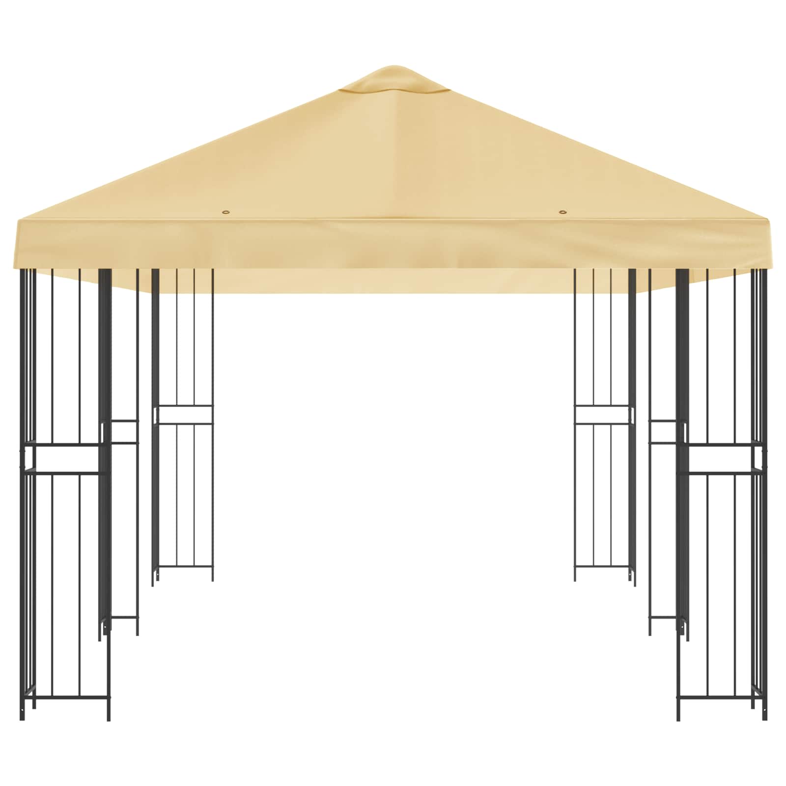 Gazebo con pareti laterali 6 x 3 m Crema Poliestere e Acciaio | homemem39