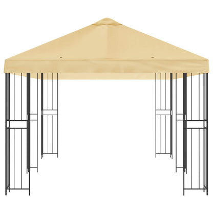 Gazebo con pareti laterali 6 x 3 m Crema Poliestere e Acciaio | homemem39