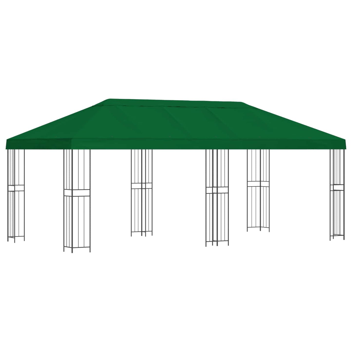 Gazebo con pareti laterali 6 x 3 m Verde Poliestere e Acciaio