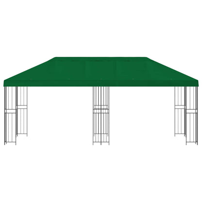 Gazebo con pareti laterali 6 x 3 m Verde Poliestere e Acciaio