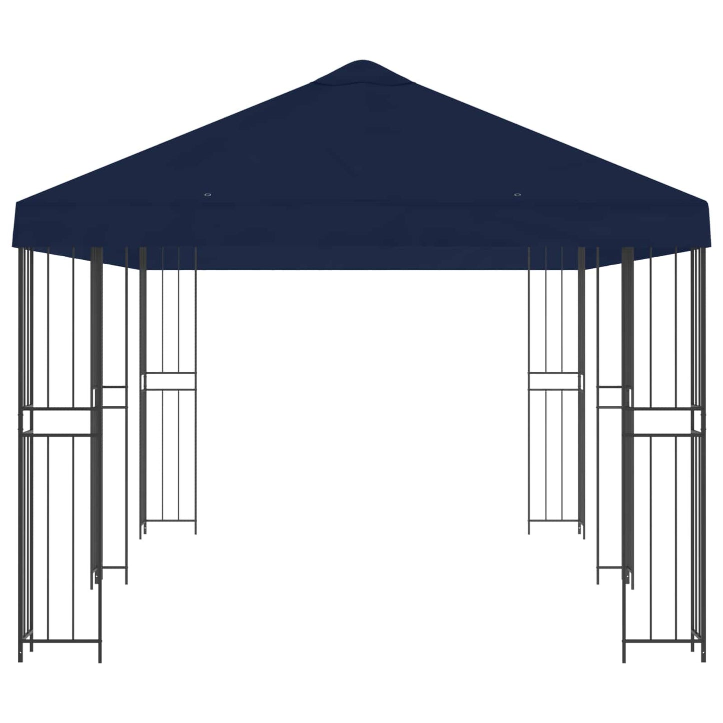 Gazebo con pareti laterali 6 x 3 m Blu Poliestere e Acciaio 190