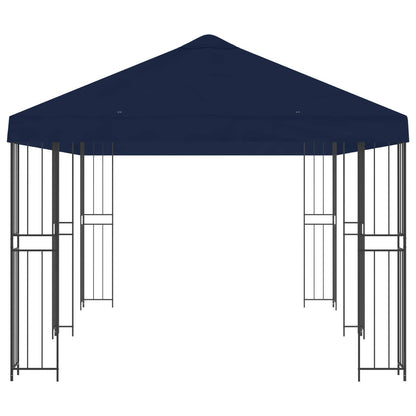 Gazebo con pareti laterali 6 x 3 m Blu Poliestere e Acciaio 190